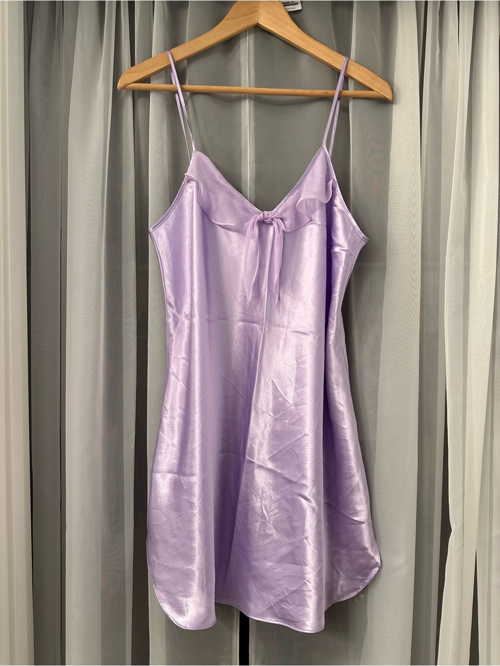 Secret Treasures lilac slip mesh bow
